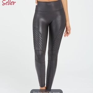 Spanx Faux Leather Moto Leggings